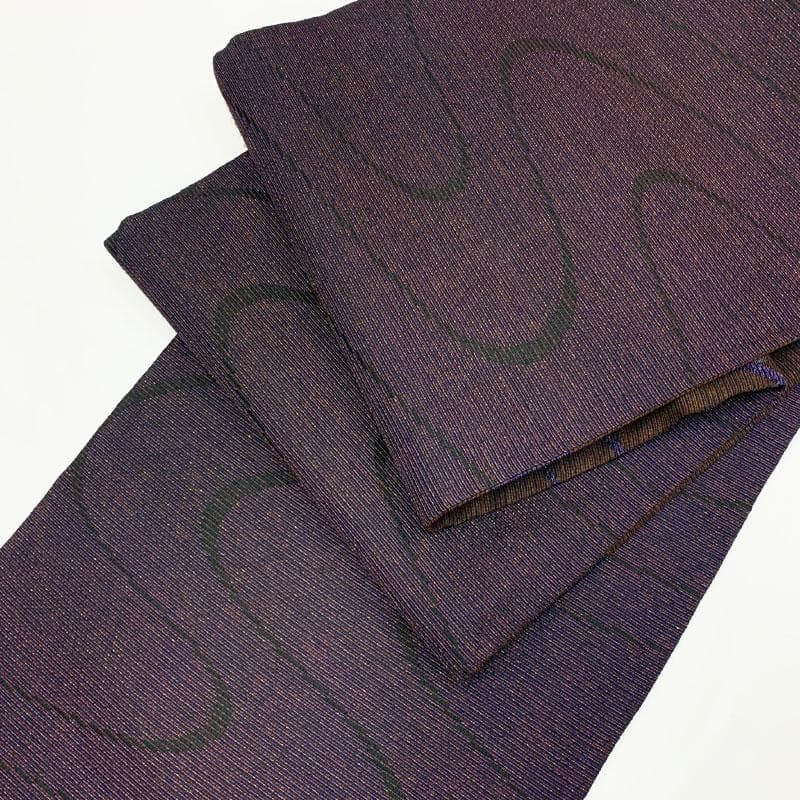 601my66◇岩井友見 日本舞踊家 岩井流宗元 両面 金銀箔糸 袋帯◇美品