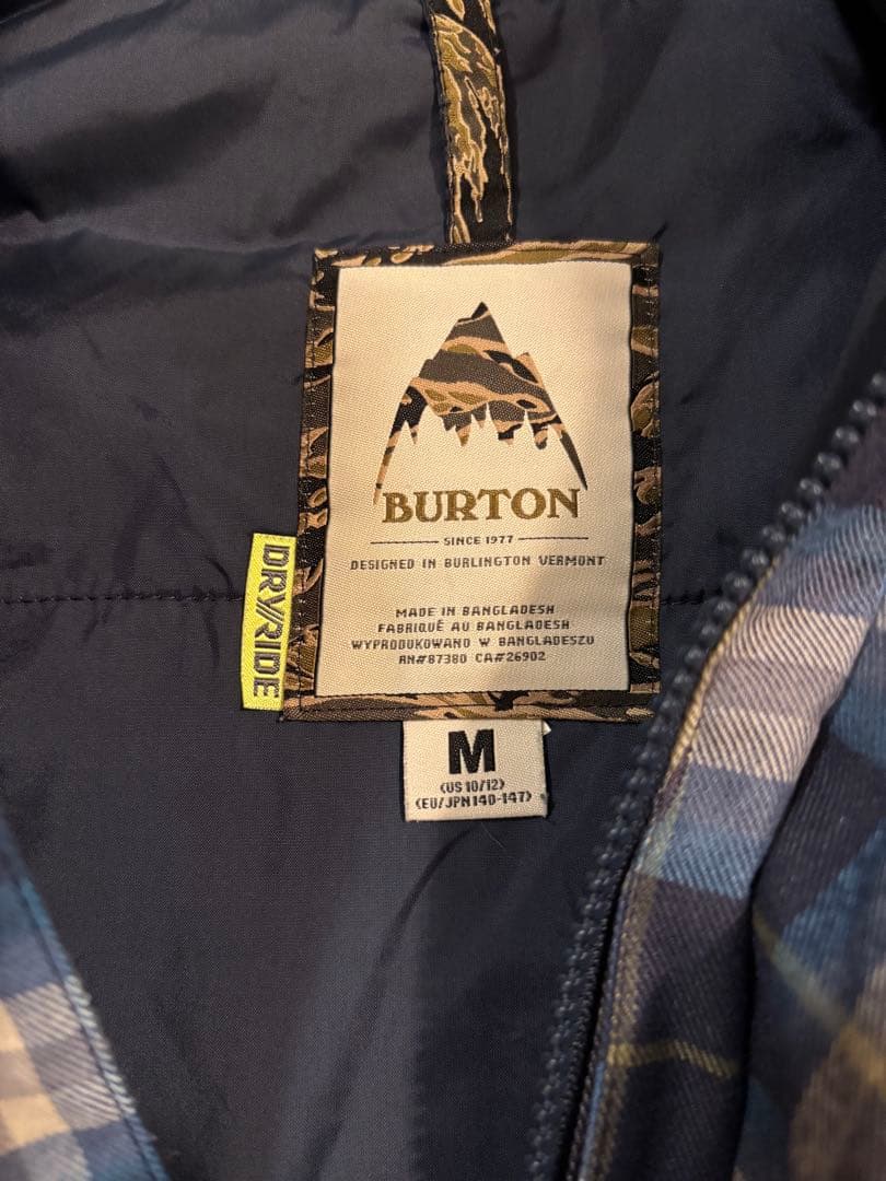 BURTON スノーボードウェア M チェック柄