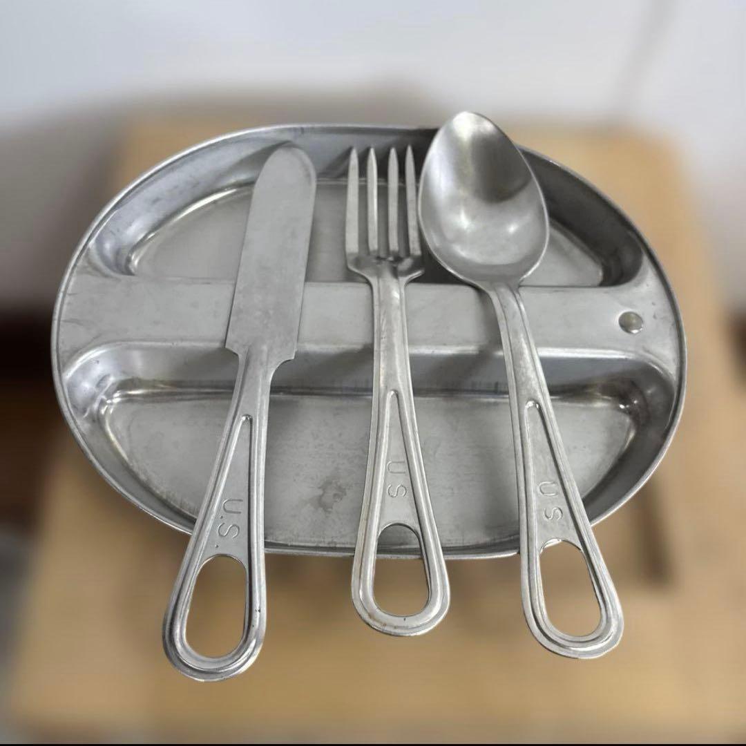 米軍　実物　1982年　メスキットパン　カトラリーセット　送料無料　③