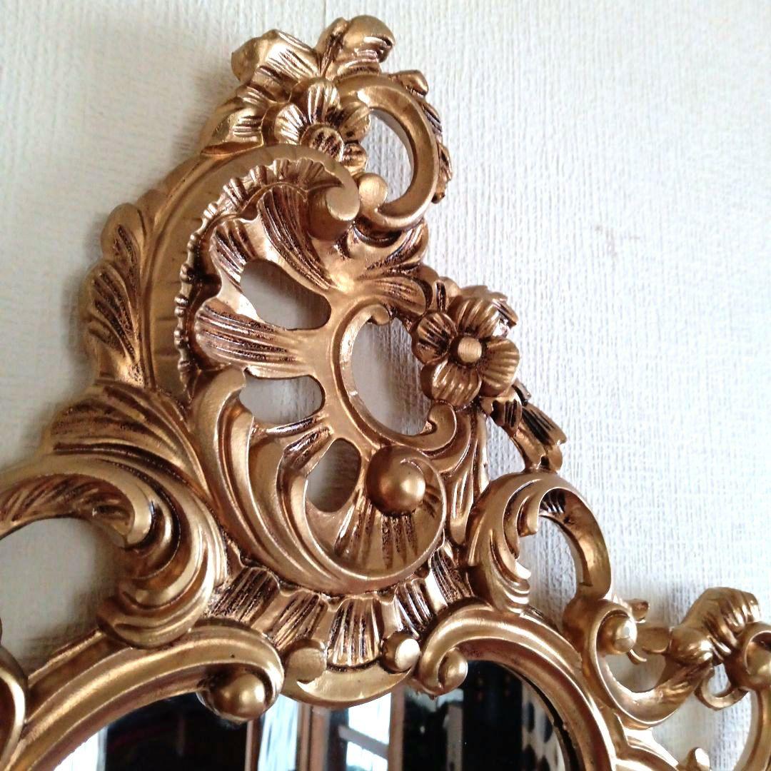 ロココ調ミラー イタリア製 ヴィンテージ調 壁掛けミラー