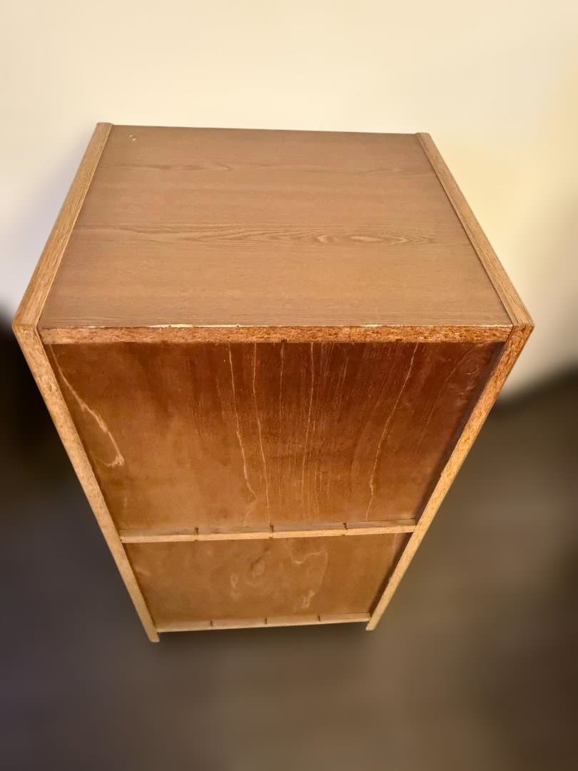 レコードラック 木製 ガラス扉 キャビネット LP収納 ヴィンテージ 収納棚