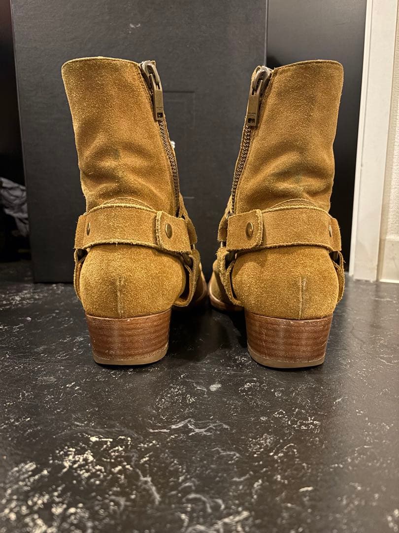 サンローランパリ 2013AW エディスリマン スウェード ヒールブーツ 40