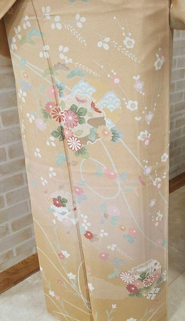訪問着 4点フルセット、着物、袋帯、帯締め、帯揚げ