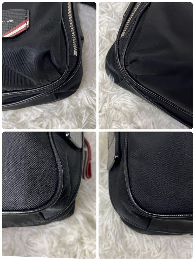 BALLY ショルダーバッグ トレインスポッティング ナイロン×レザー 黒