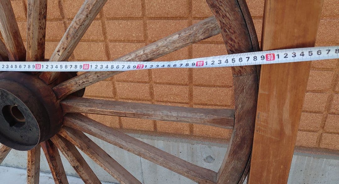 大八車 車輪 大型ガーデニング車輪　直径約90cm ☆お引取り限定☆