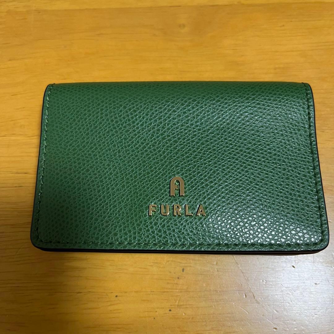 FURLA 緑色 名刺入れ