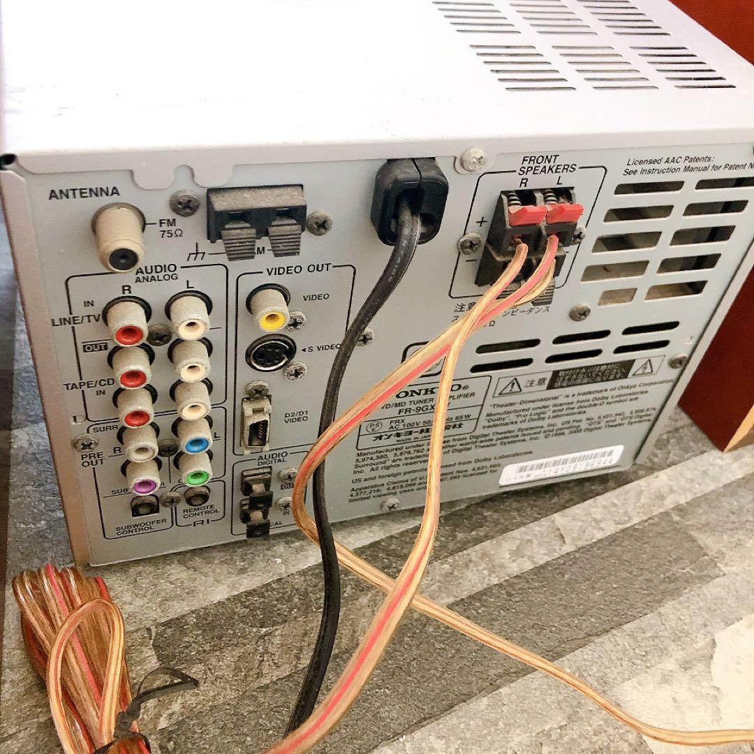 ONKYO DVD/CD/MDコンポ ブラウン スピーカー付き FR-9GXDV