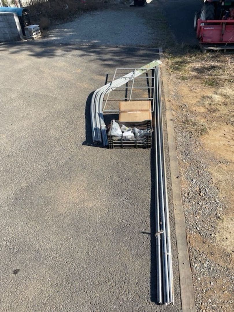 未使用ビニールハウス　パイプハウス Ｍ-12型 ２間×３間 約6坪 錆有り引取り