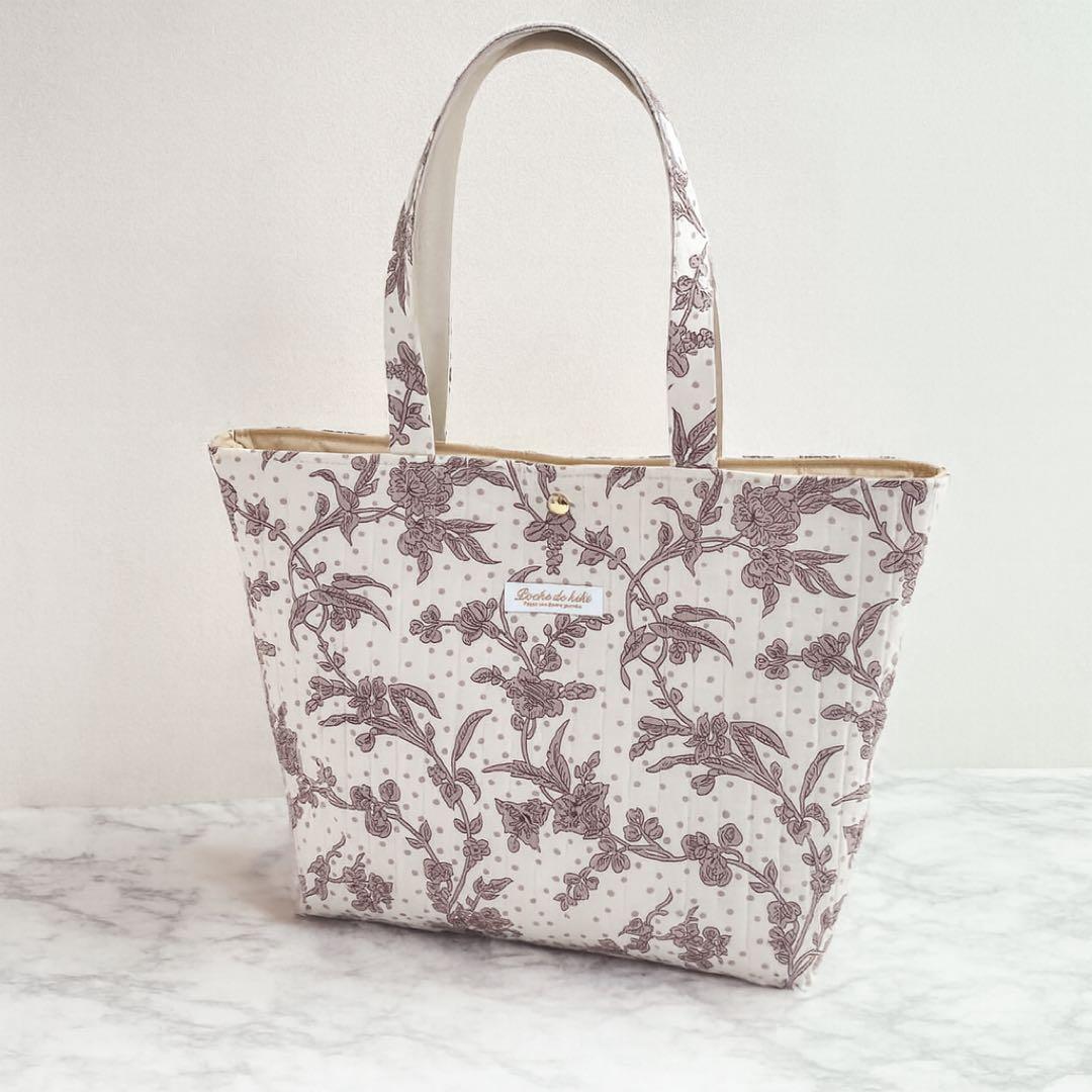 【リマ様】リバティ　アレキサンダーマーブル　マロバニ　キルトバッグ　Lサイズ