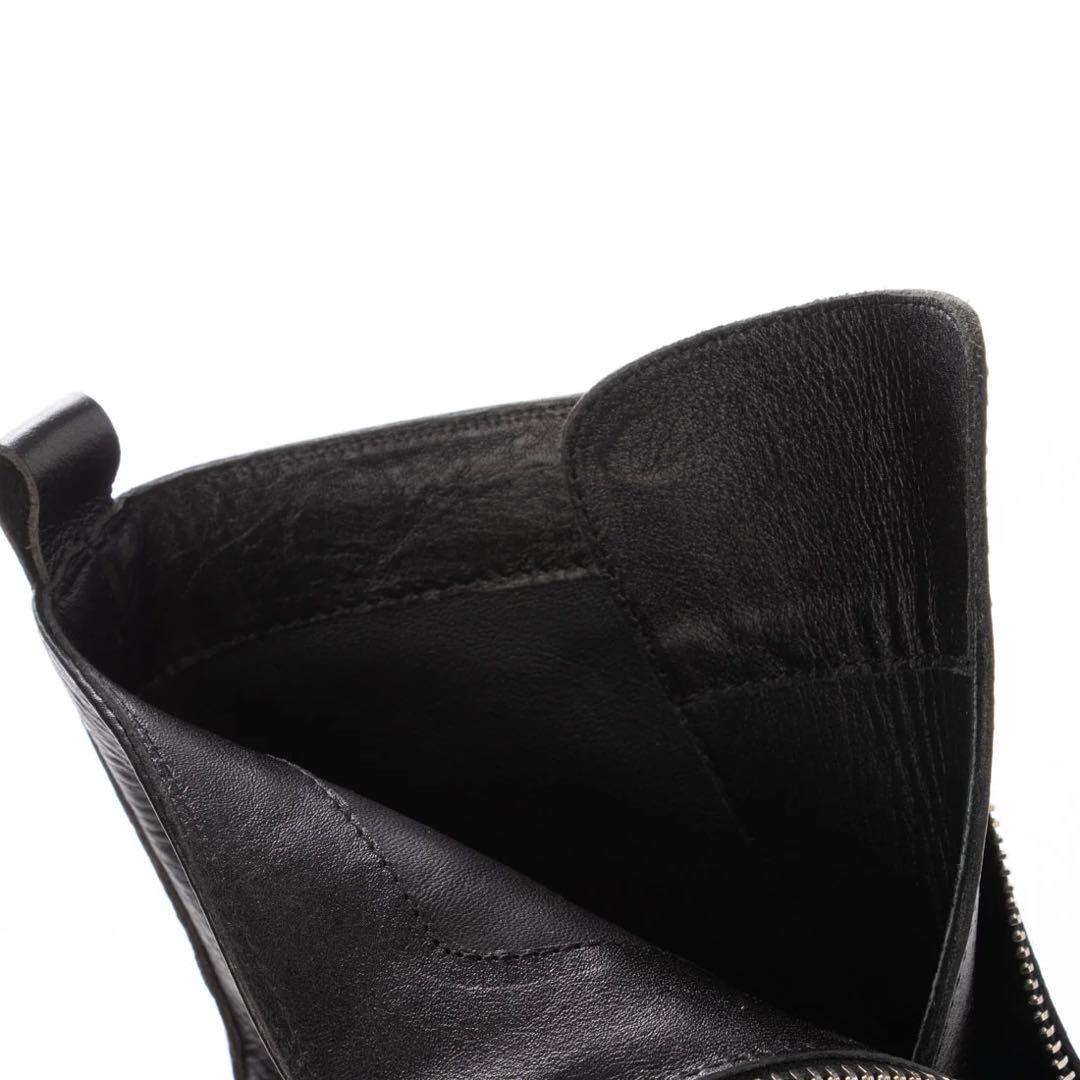 ファビオルスコーニFABIO RUSCONIジップサイドゴアショートブーツレザー