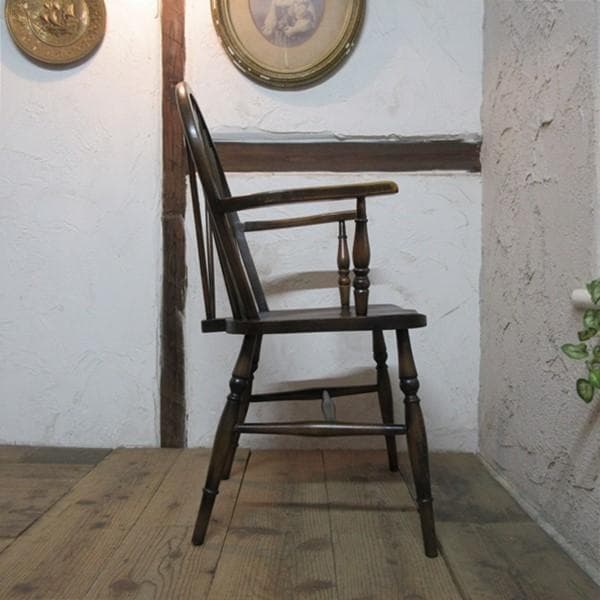 イギリス アンティーク 家具 アームチェア ウィンザーチェア 椅子 4727e