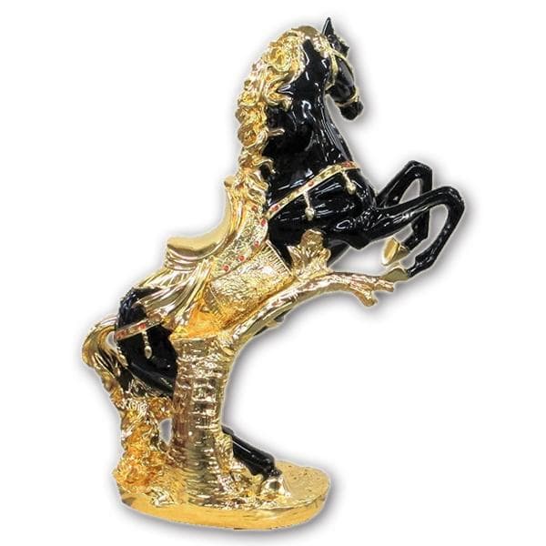 跳ね馬（ブラックホース）置物