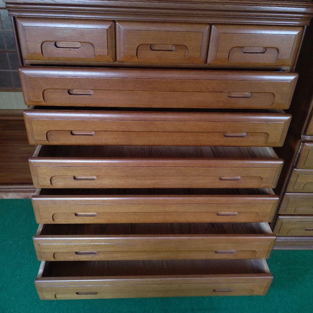 府中 桐製家具 収納チェスト 開き収納セット