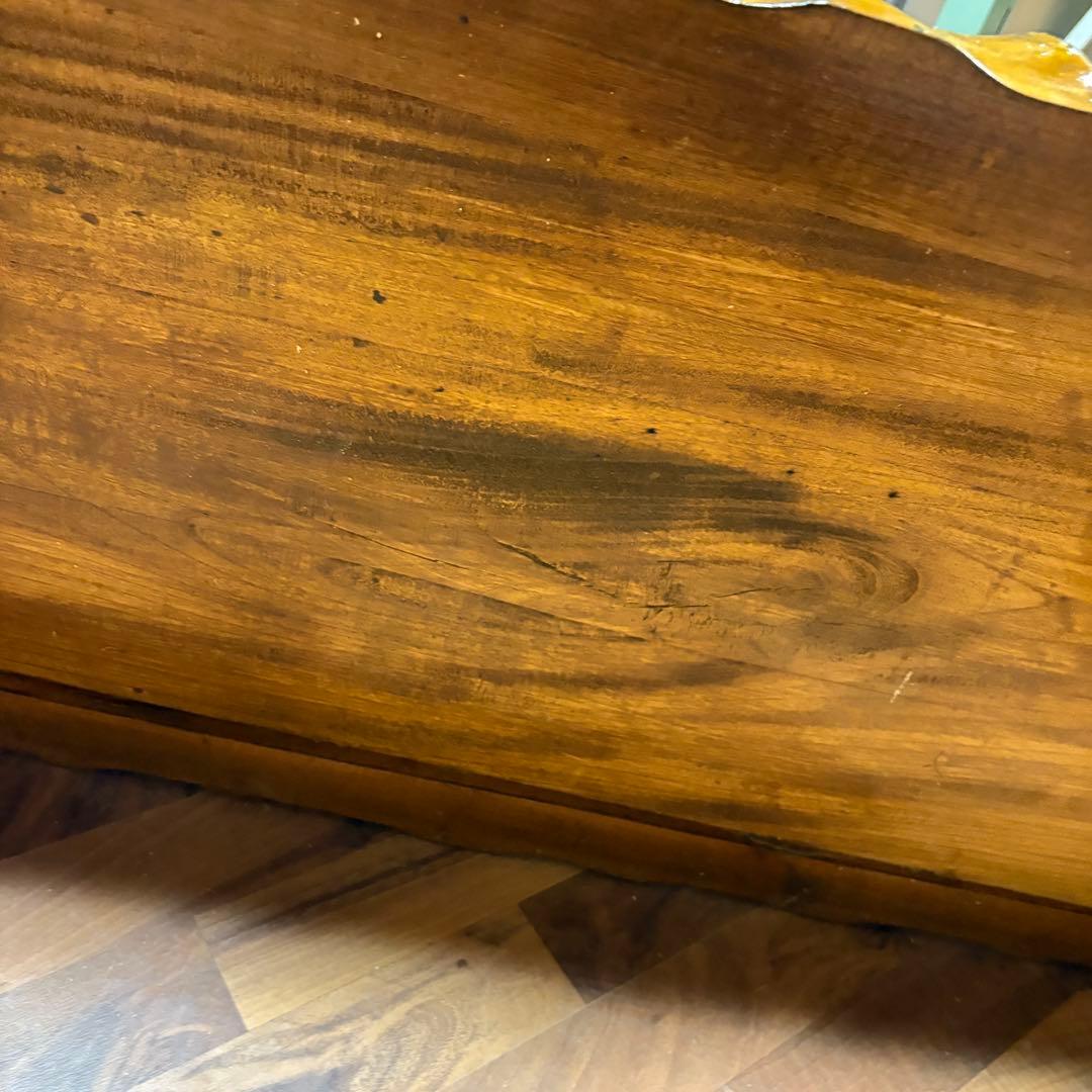 ベンチ　　ローテーブル自作　欅？　古材