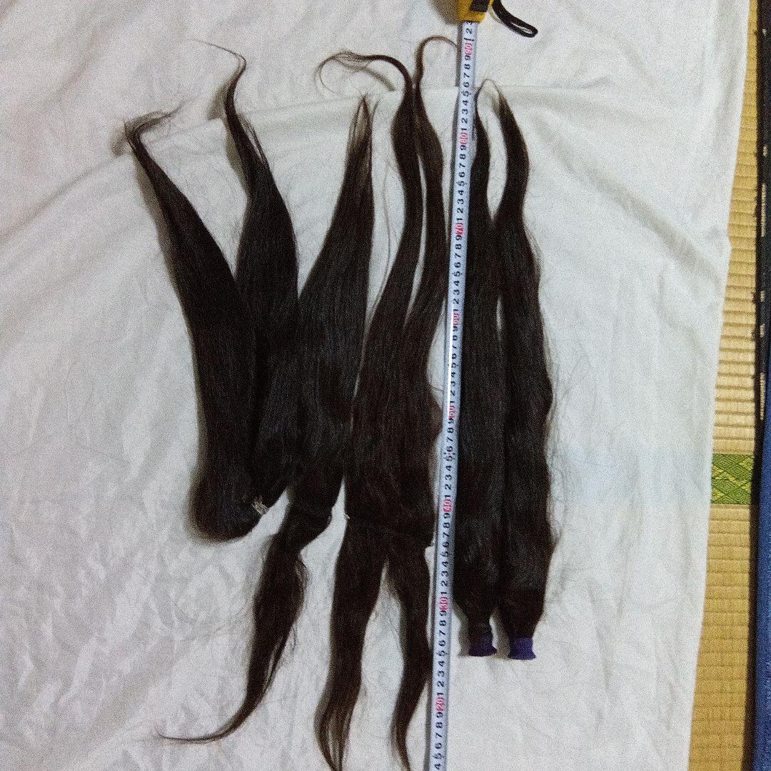 連休限定出品　日本髪　人毛　かもじ　一式　島田　桃割れ　銀杏返し