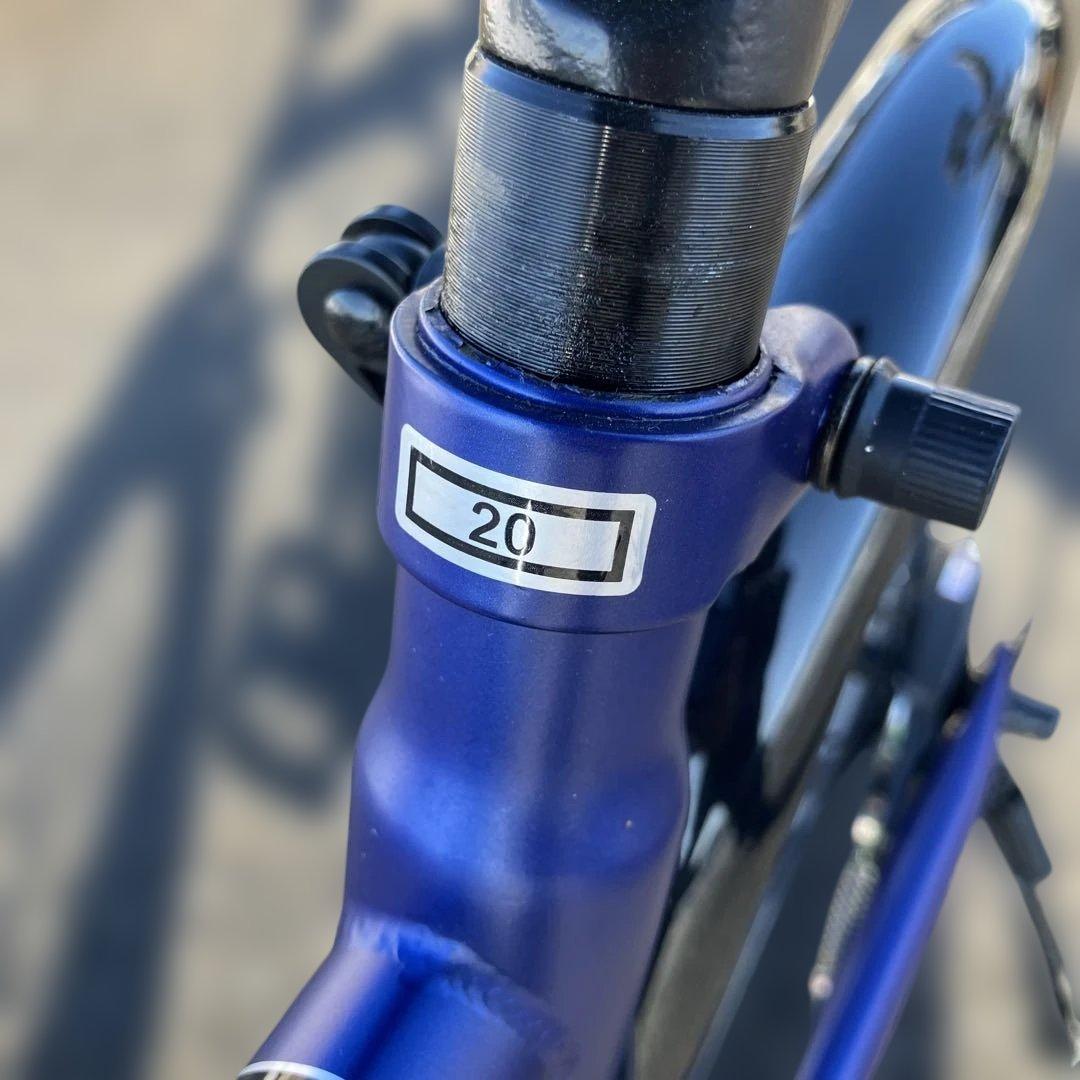 BAGGIO折りたたみ自転車 青 20インチ　ノーパンク