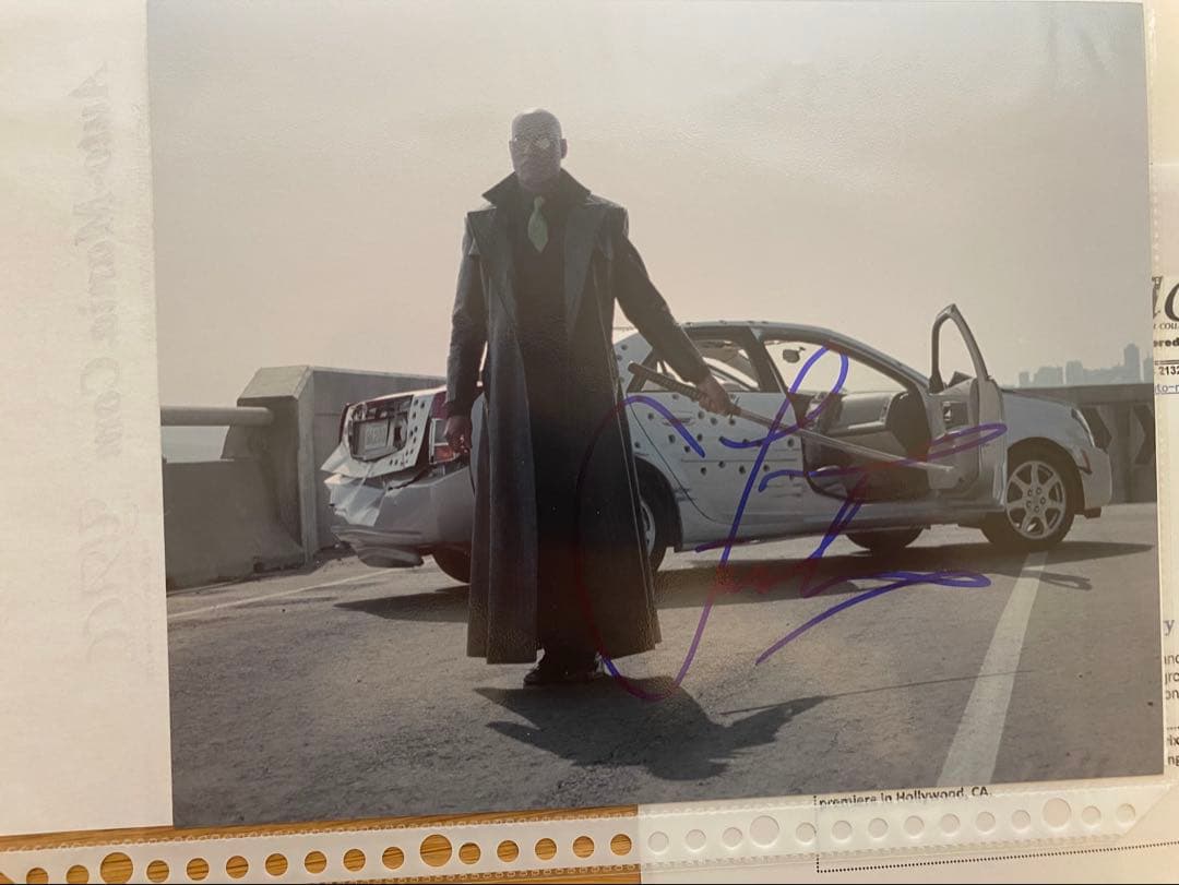 映画　マトリックス サイン入り写真等6点セット　キアヌ　ネオ　モーフィアス