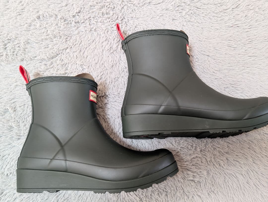 【美品】HUNTER ダークグリーン ショートブーツ