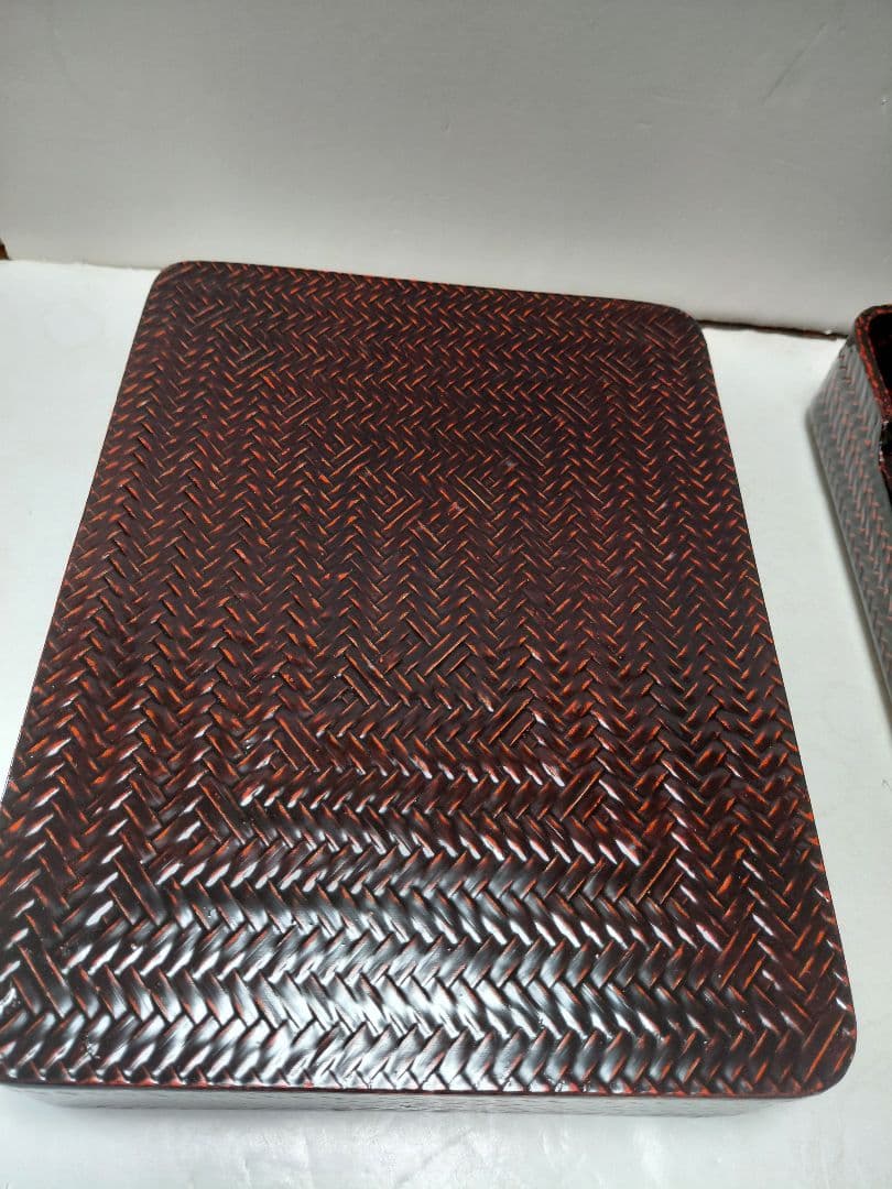 籃胎漆器　井上籃製　文箱　小物入　福岡県特産