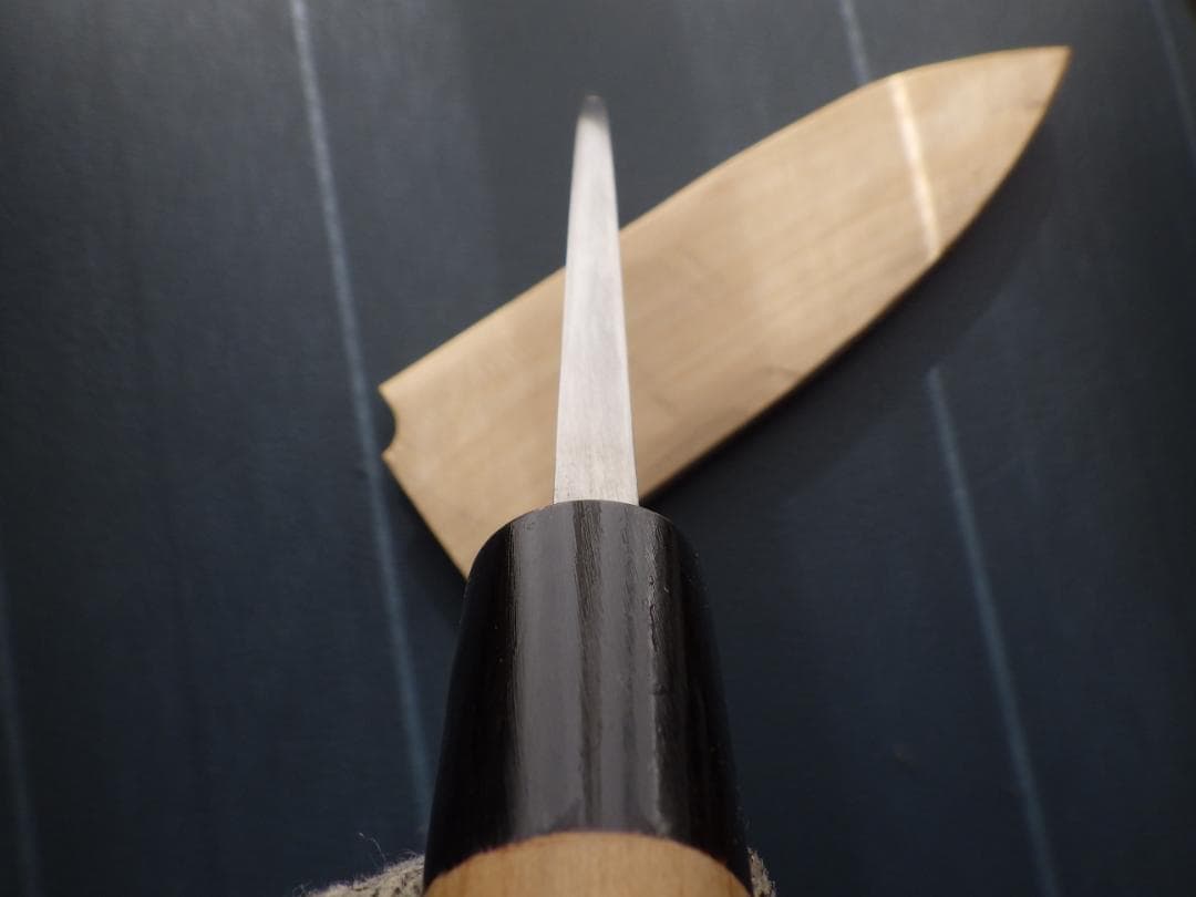 正義作★出刃包丁・本水牛天然木柄★㊨手研ぎ済み・堺打刃物▲記名有▲