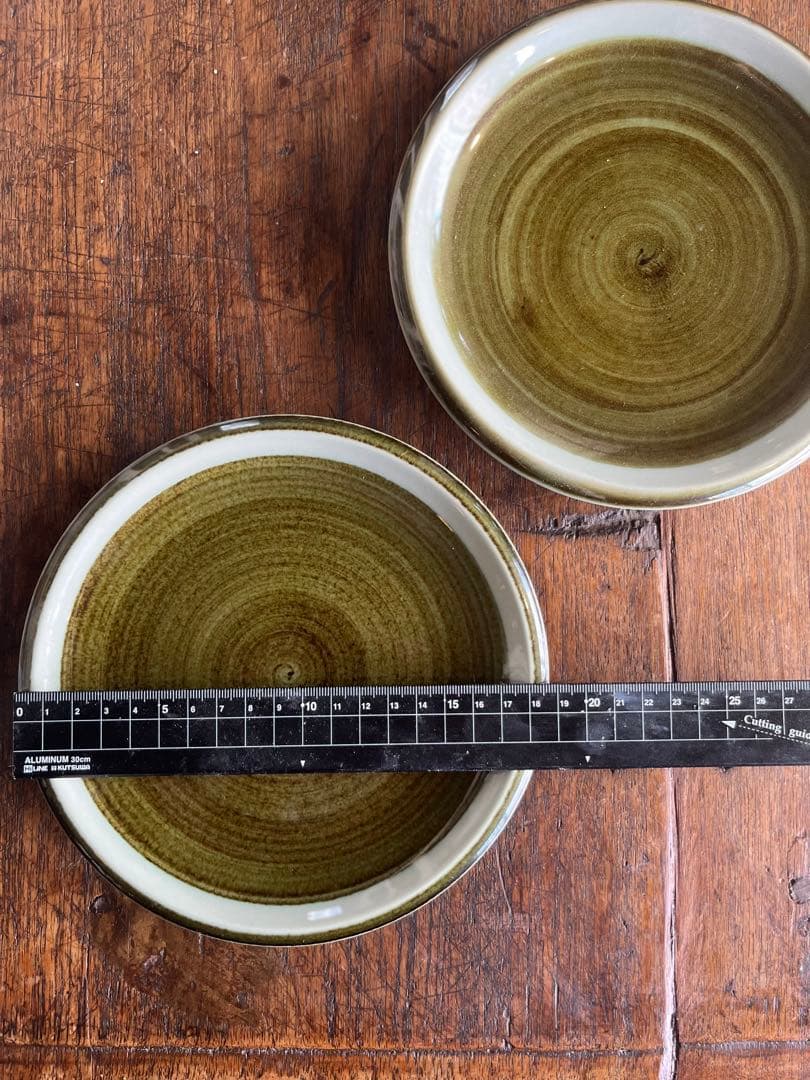  ロールストランドMAYA オリーブグリーン皿 2枚セット