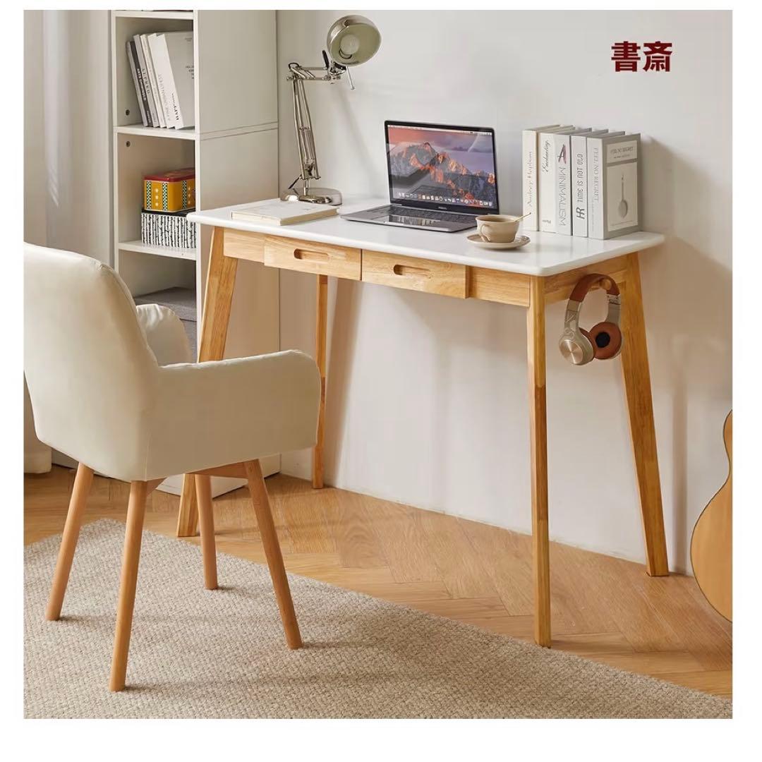 デスク 机 pcデスク 天然木 幅100×奥行50×高さ75cm