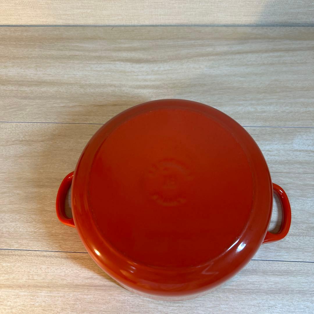 ルクルーゼ　ココットロンド　18cm チリレッド　両手鍋　鍋