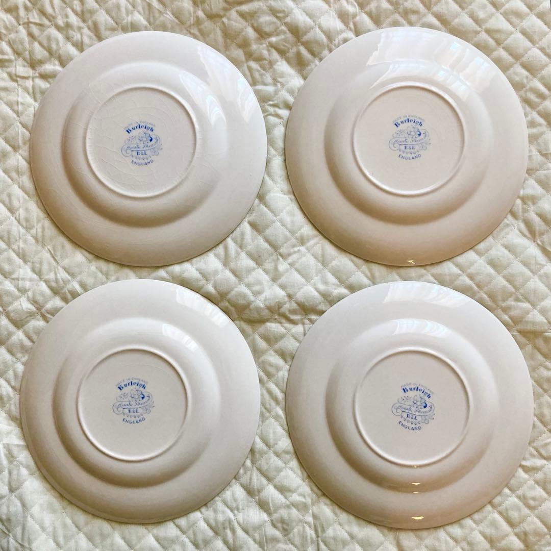 Burleigh ブルーアジアティックフェザンツ プレートS 17.5cm 4枚