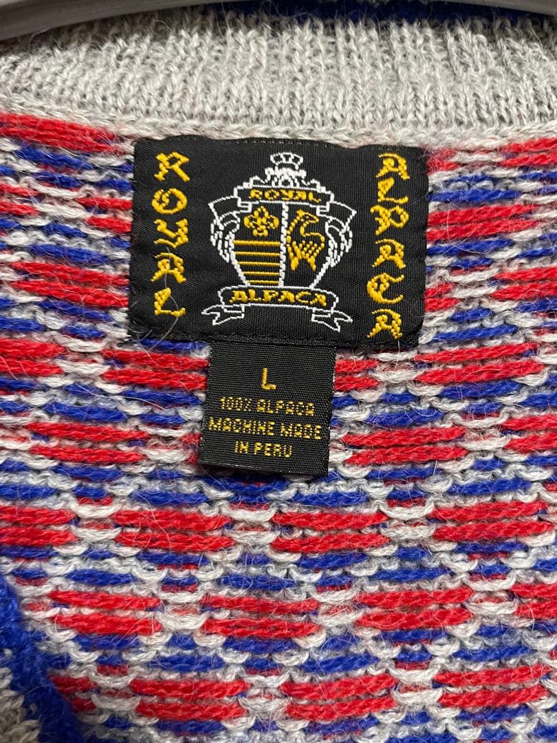 【値下げ可】 Alpaca ダイヤモンドパターン Vネックベスト