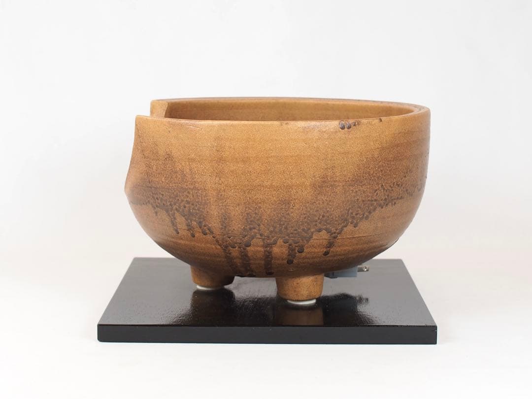 野々田式 風炉型電熱器 伊羅保 (動作OK) 茶道具 元箱付き