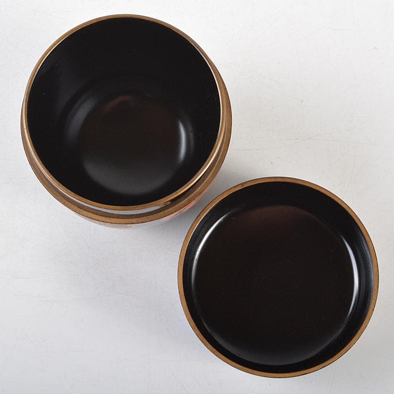 茶道具　漆塗　秀山作　高台寺蒔絵　中棗　共箱　C　R5834