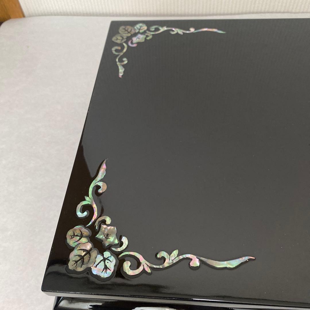 木製貝模様台　未使用