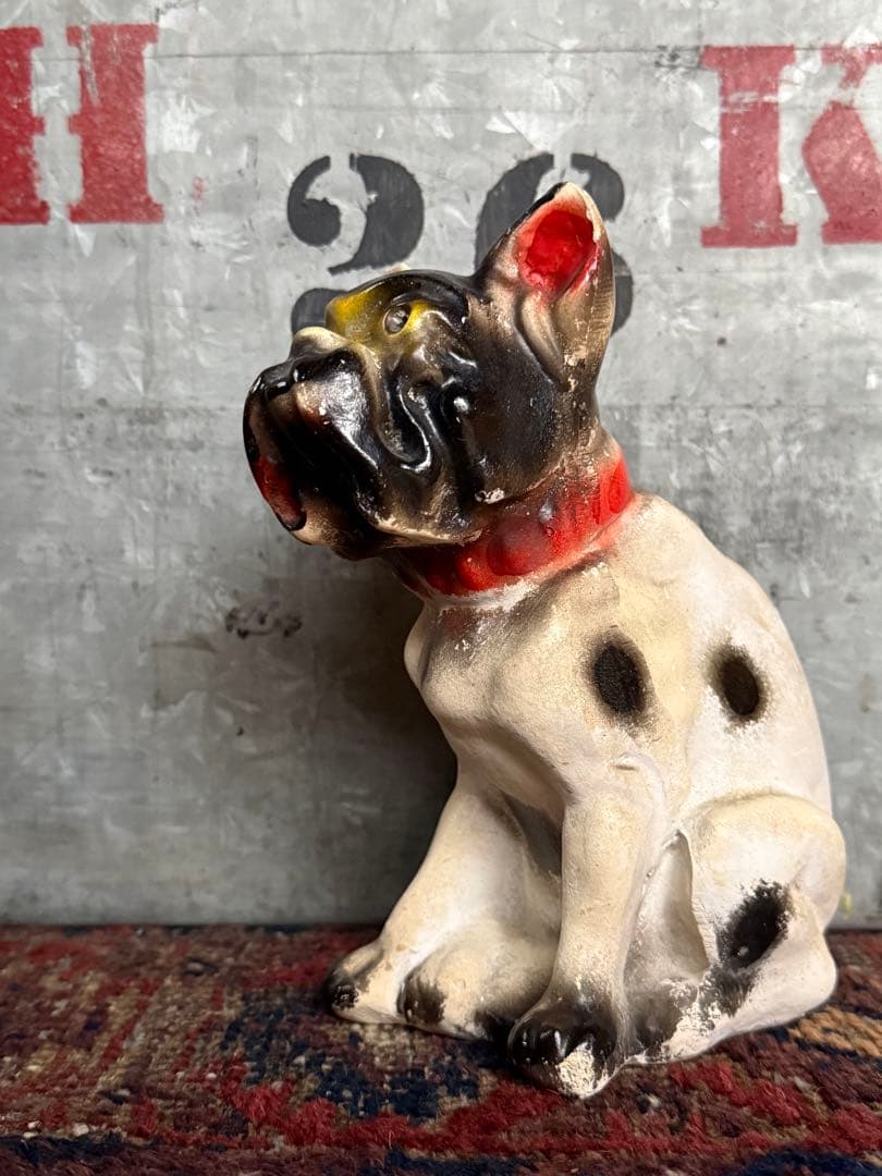 アンティーク雑貨 Vintage Chalkware Bulldog