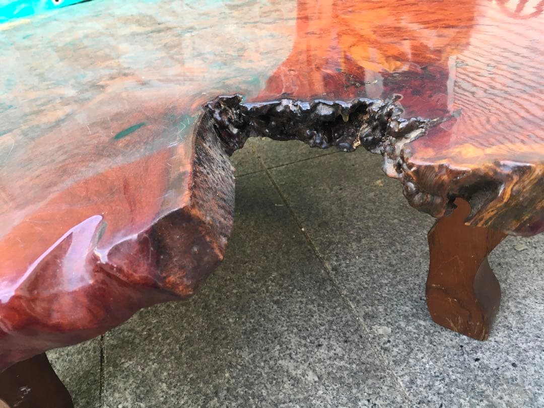 天然木座卓・ちゃぶ台　花梨