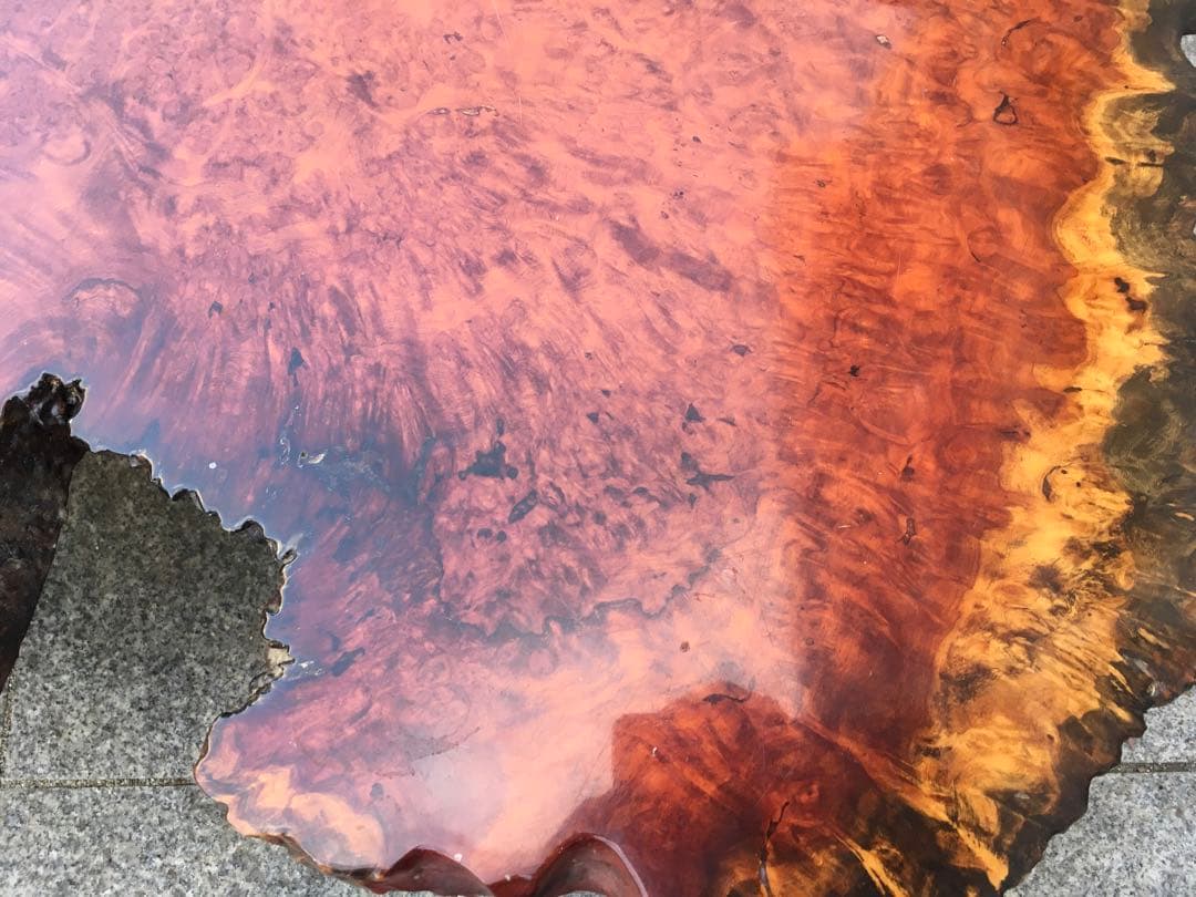 天然木座卓・ちゃぶ台　花梨