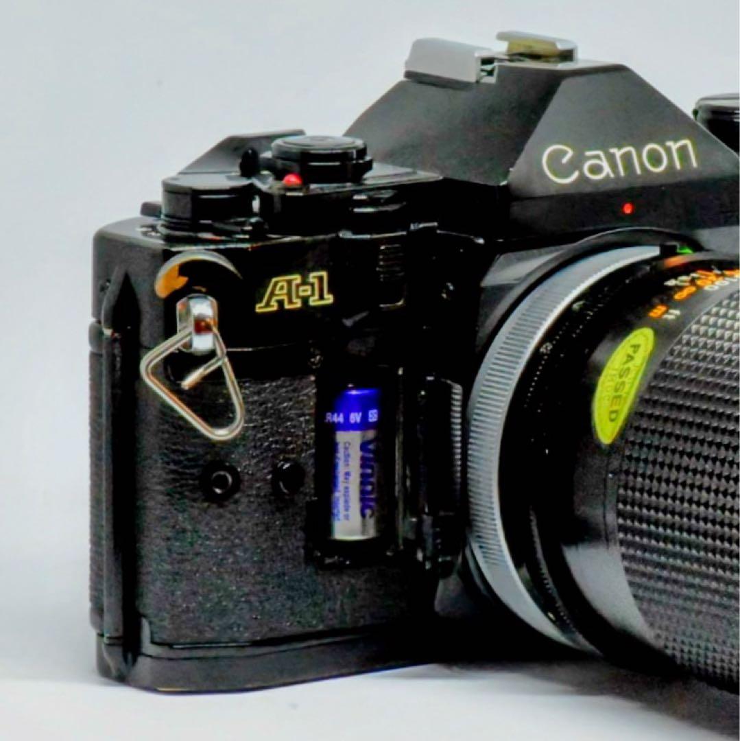 【AE動作確認済】キヤノンA-1、35-70mmズーム、135mm望遠、電池付き