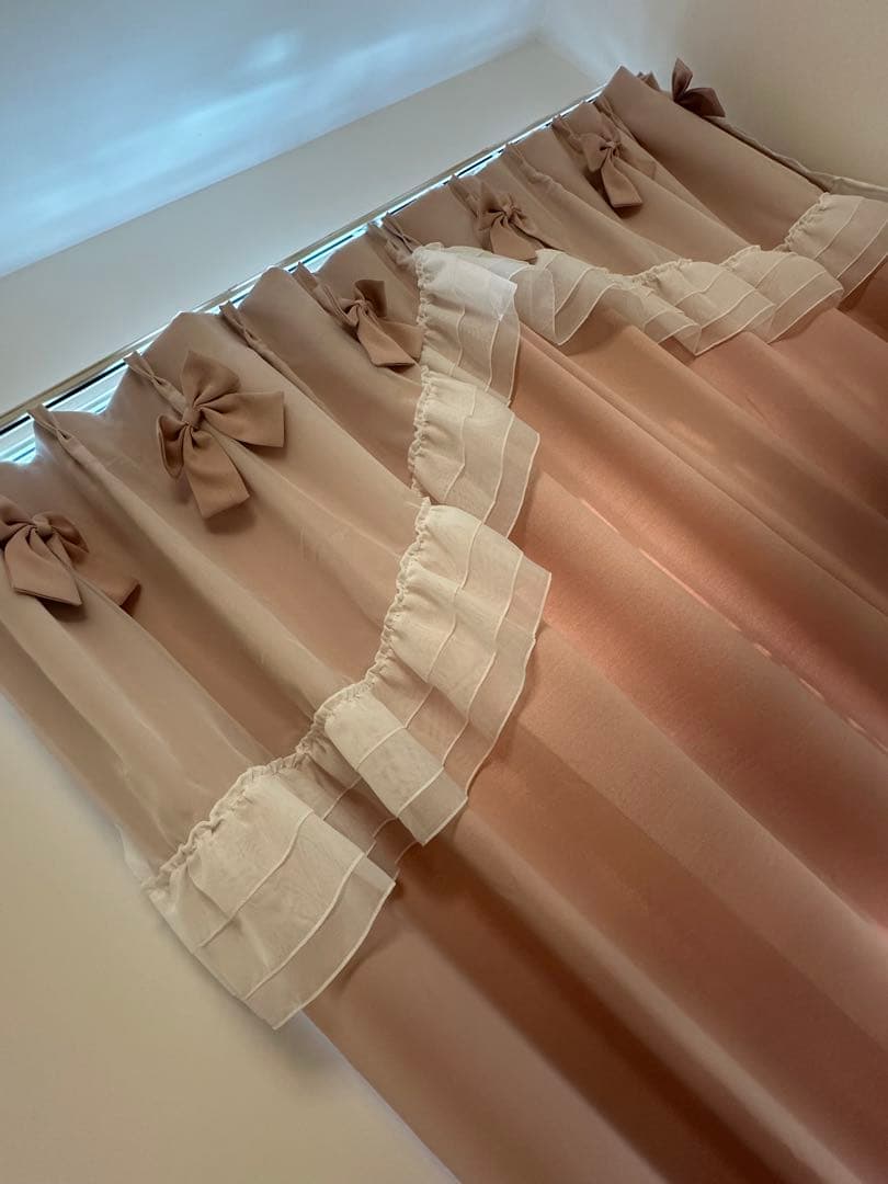 【即購入不可】ロマンティックプリンセス ティアラリボン2WAY遮光カーテン