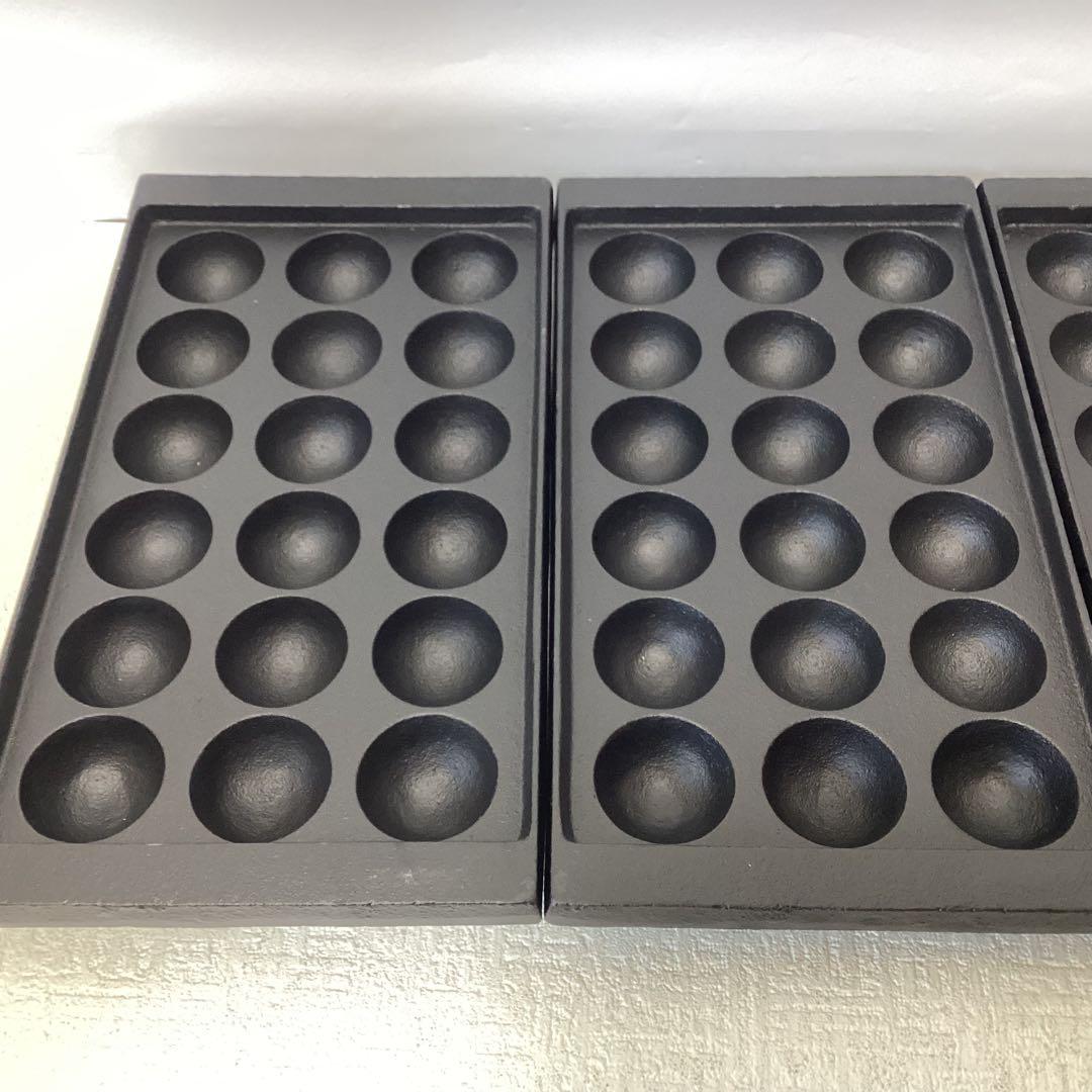 たこ焼き鉄板 深型フチ高　鉄鋳物 18穴 業務用