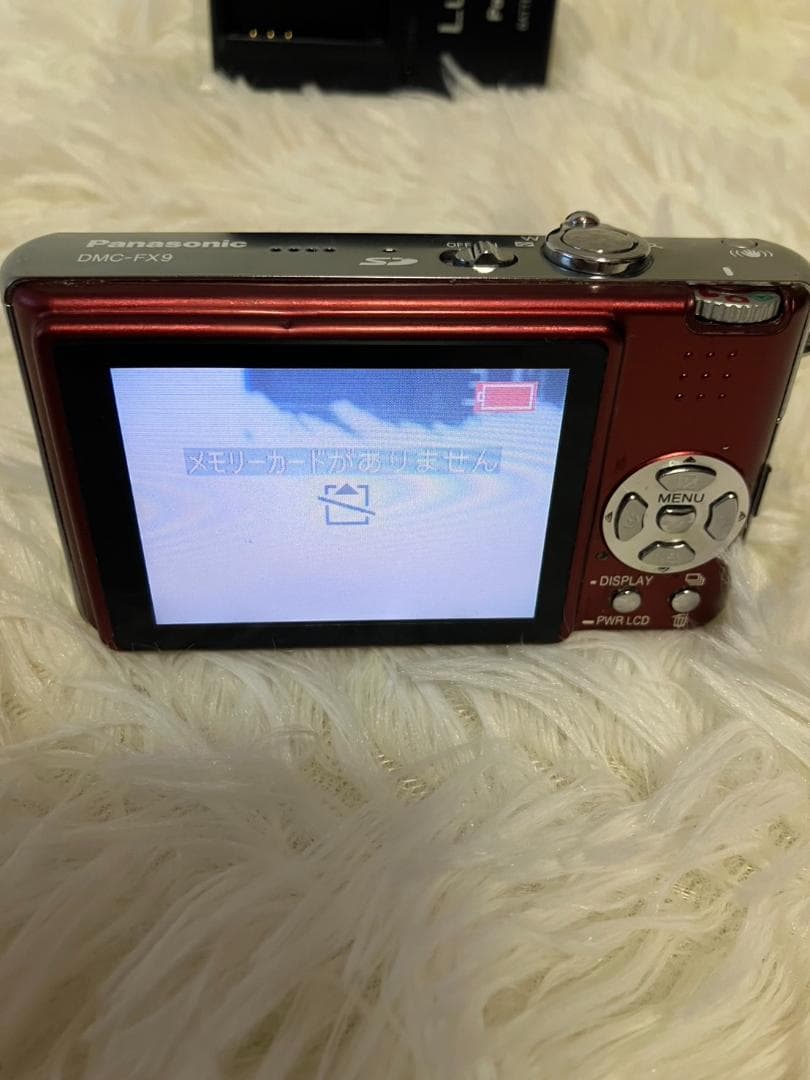 【動作確認済】Panasonic LUMIX DMC-FX9 デジタルカメラ　赤