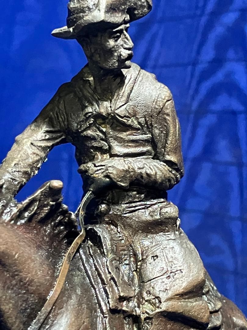 カウボーイ　ロデオ　フレデリックレミントン　The COWBOY ブロンズ像風