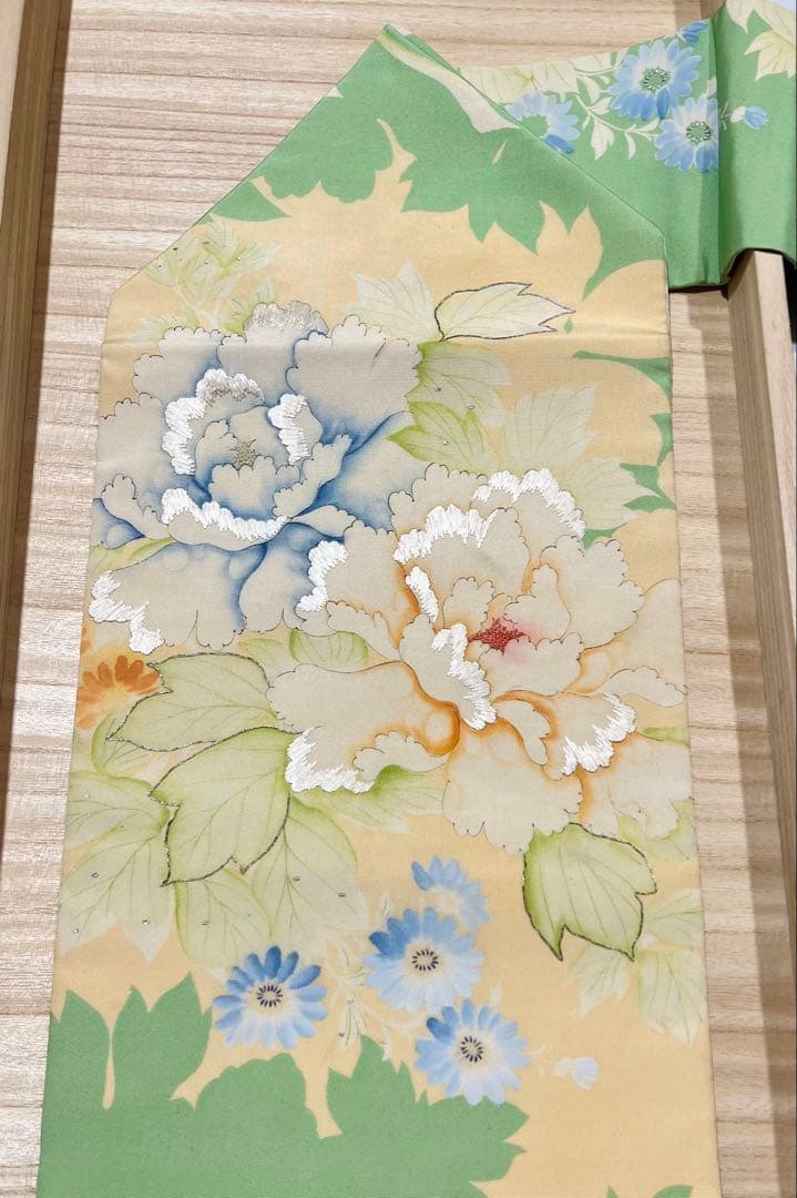 ◇限定出品◇牡丹と菊のアンティーク名古屋帯 蘇州刺繍