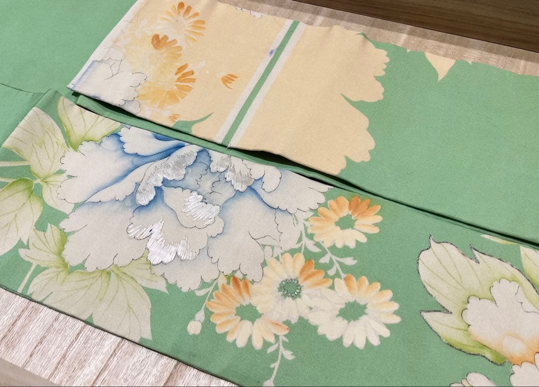 ◇限定出品◇牡丹と菊のアンティーク名古屋帯 蘇州刺繍