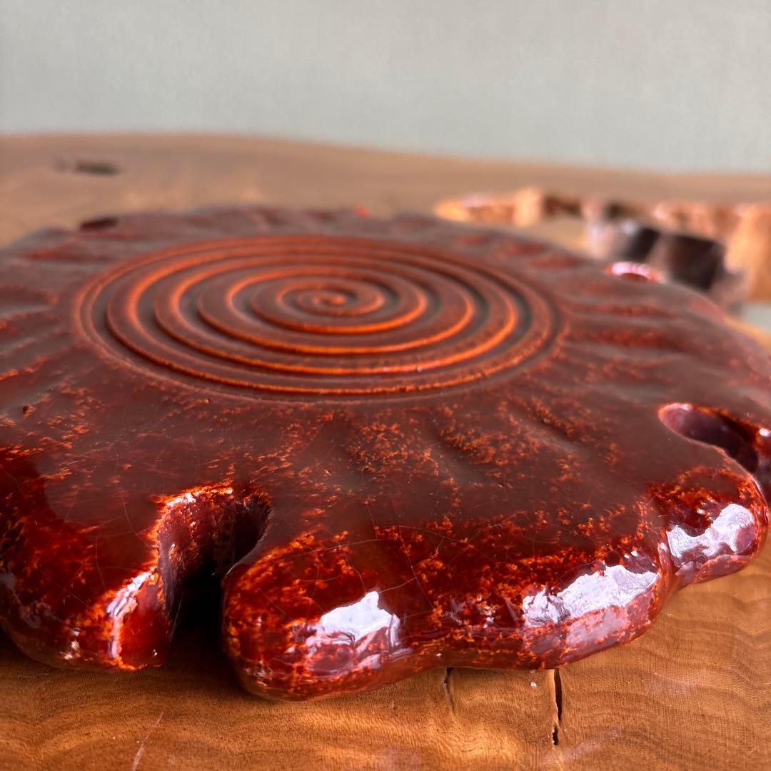 茶道具 飴釉薬 楽焼 雪輪瓦 大炉用品 松楽造