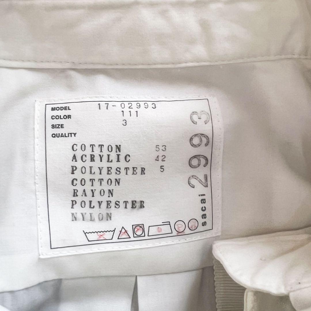 Sacai サカイ　マルチカラー　フリンジシャツ