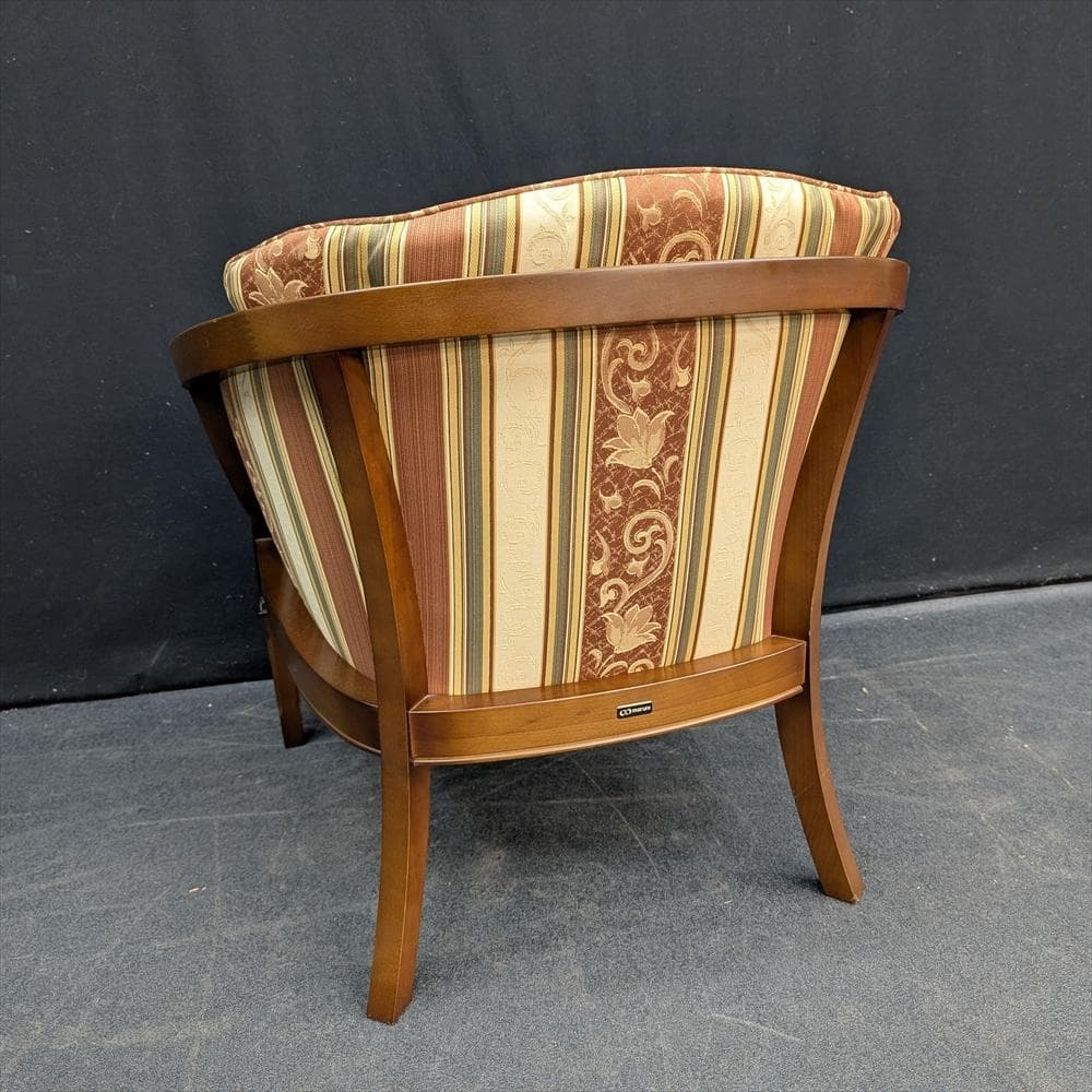 美品　マルニ　地中海　1人掛けソファ　シングルソファ　1P　リビング　天然木