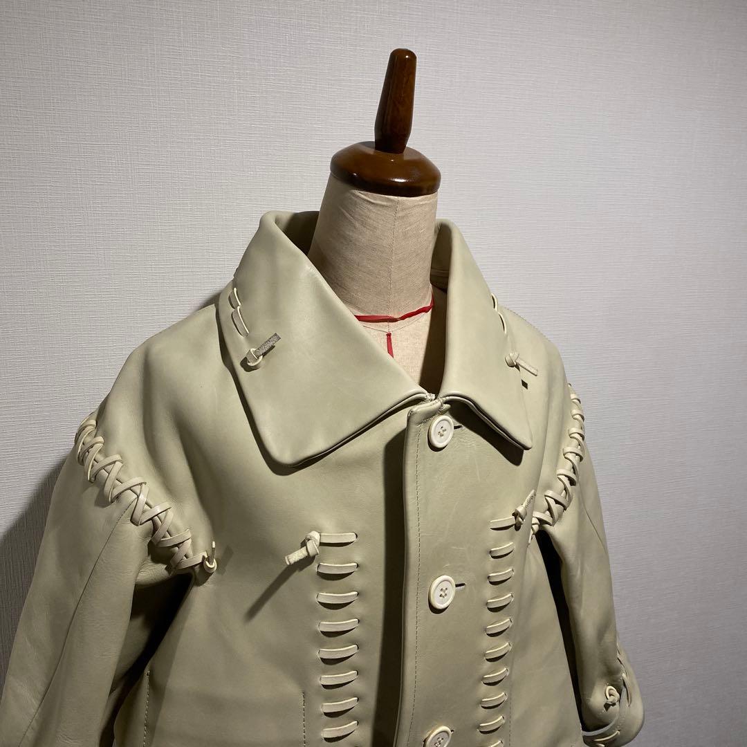 コムデギャルソン 05ss 激レア!! 編み込み ショートレザージャケット