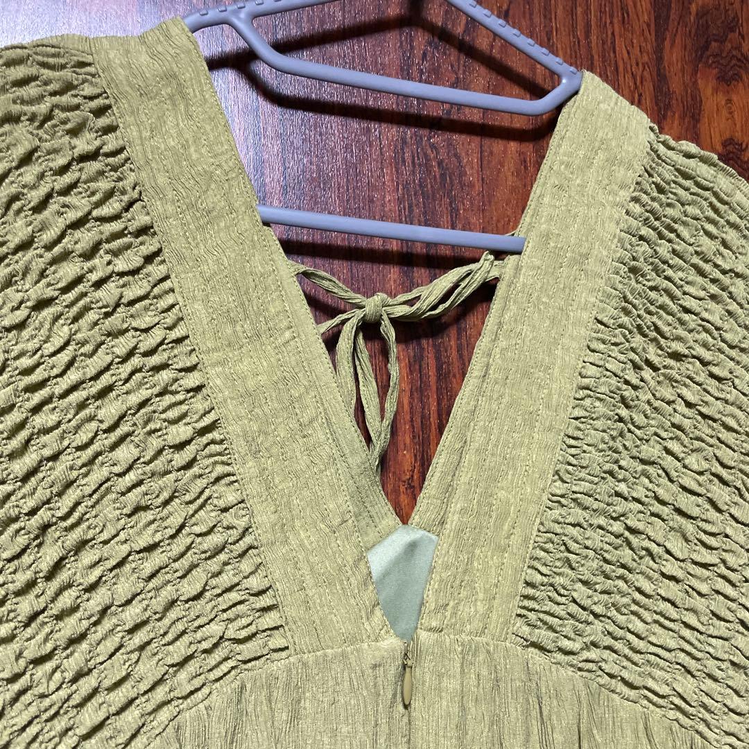 わ*ー様 【産前・産後対応】マタニティ／シャーリングVワンピース　レプシィム　レ