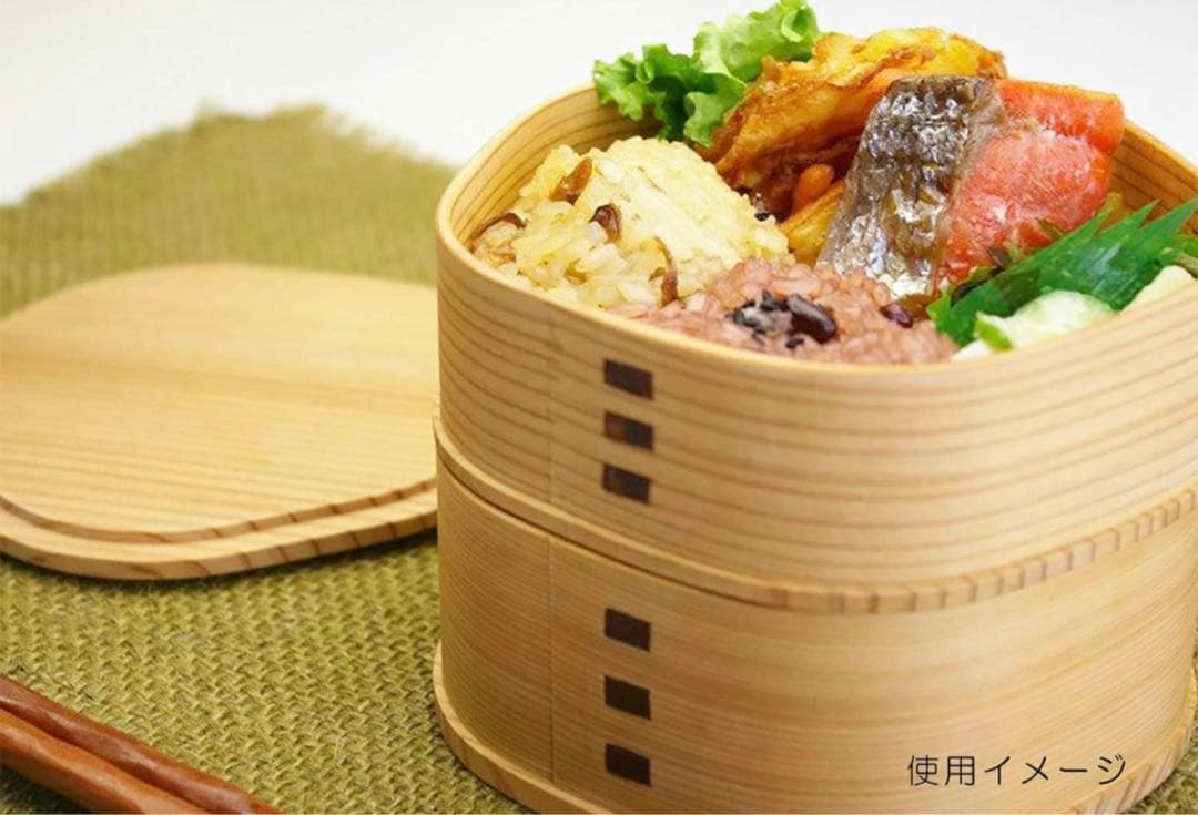秋田杉 曲げわっぱ 梅花 弁当 まげわっぱ 弁当箱 日本製　新品　大館工芸社
