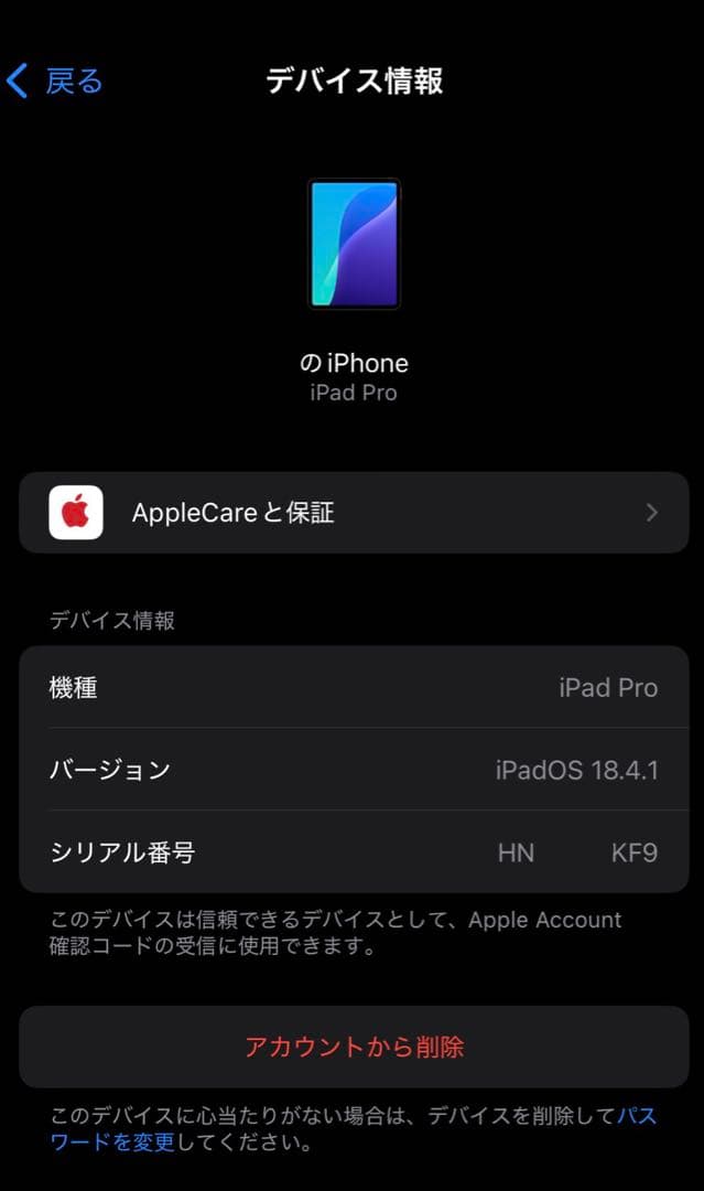 ipad pro (m4) 256GB 修理・部品取り前提
