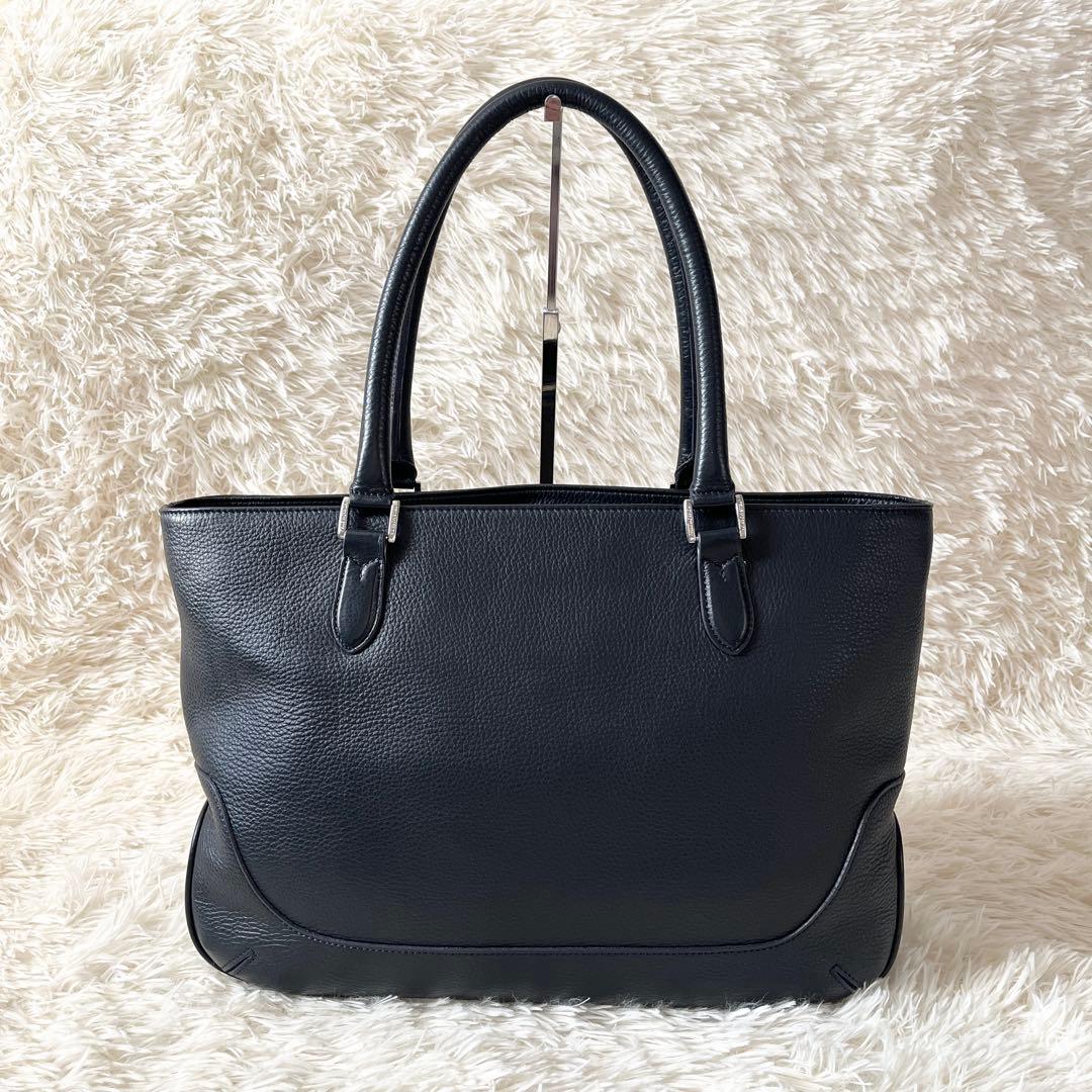 新品未使用✨ペッレモルビダ　トートバッグ　メイデンボヤージュ　ネイビー　シボ革